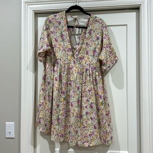 L Floral En Crème dress